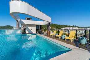 AION suítes 203 - Compacto e luxuoso Loft - Rooftop com piscina e academia - À poucos passos da praia
